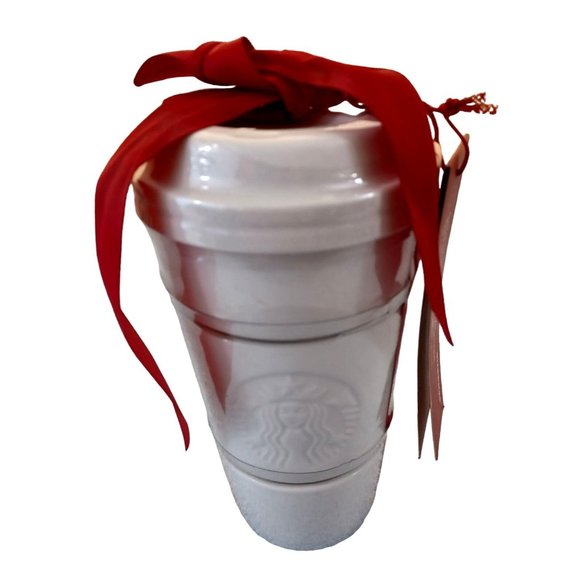 NWT New Starbucks Coffee White Ceramic Stacking Bowls Cups Set of 3 Gift - Picture 1 of 7